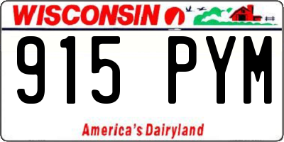 WI license plate 915PYM