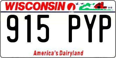 WI license plate 915PYP