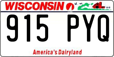 WI license plate 915PYQ