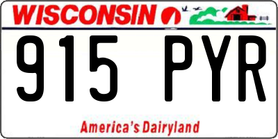WI license plate 915PYR