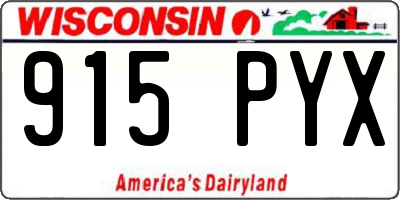 WI license plate 915PYX