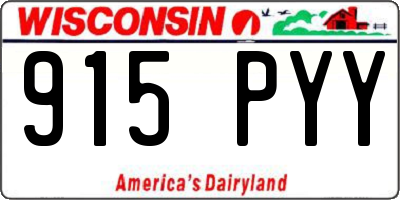 WI license plate 915PYY