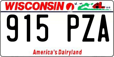 WI license plate 915PZA