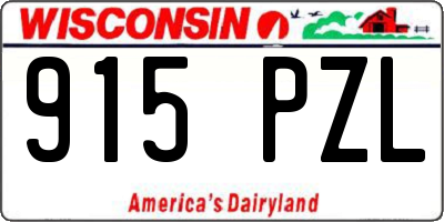 WI license plate 915PZL