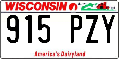 WI license plate 915PZY