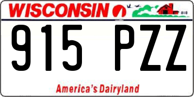 WI license plate 915PZZ
