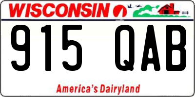 WI license plate 915QAB