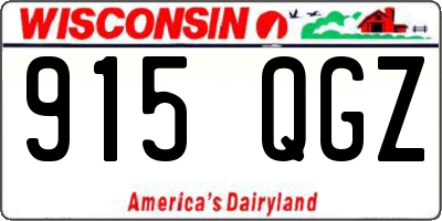 WI license plate 915QGZ