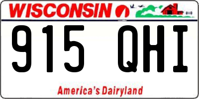 WI license plate 915QHI
