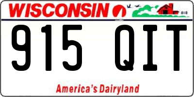 WI license plate 915QIT