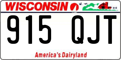 WI license plate 915QJT