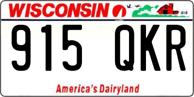 WI license plate 915QKR