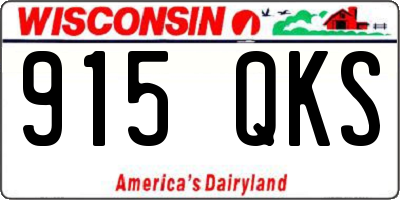 WI license plate 915QKS