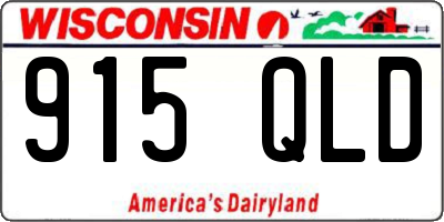 WI license plate 915QLD