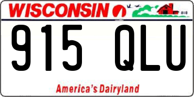 WI license plate 915QLU