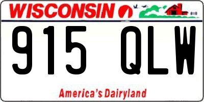 WI license plate 915QLW