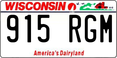 WI license plate 915RGM
