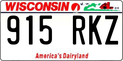 WI license plate 915RKZ