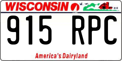WI license plate 915RPC