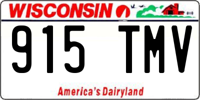 WI license plate 915TMV