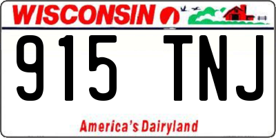 WI license plate 915TNJ