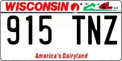 WI license plate 915TNZ