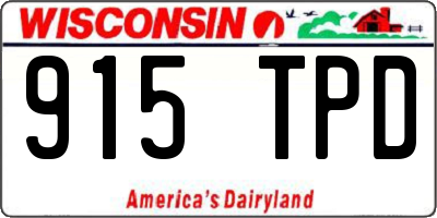 WI license plate 915TPD