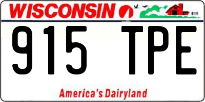 WI license plate 915TPE