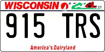 WI license plate 915TRS