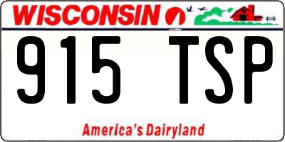 WI license plate 915TSP