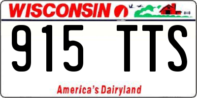 WI license plate 915TTS