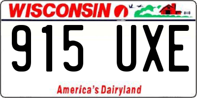 WI license plate 915UXE