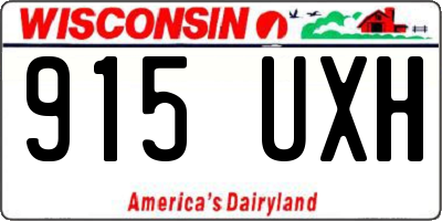 WI license plate 915UXH