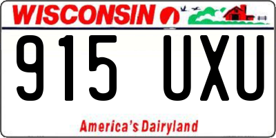WI license plate 915UXU