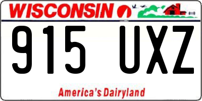 WI license plate 915UXZ