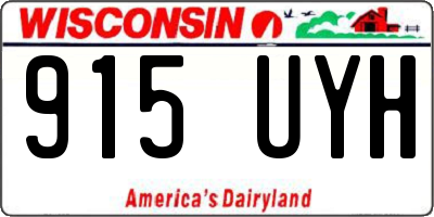 WI license plate 915UYH