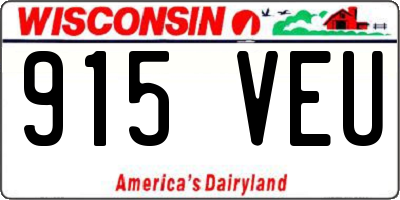 WI license plate 915VEU
