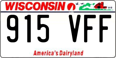 WI license plate 915VFF