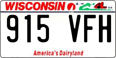 WI license plate 915VFH