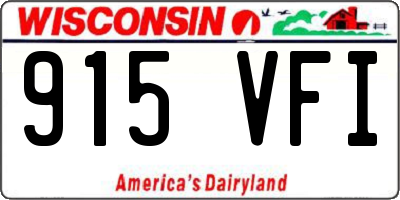 WI license plate 915VFI