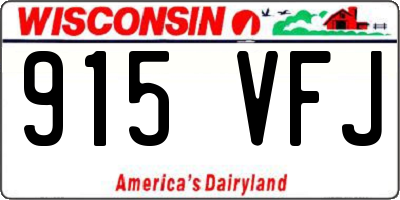 WI license plate 915VFJ