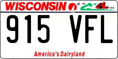 WI license plate 915VFL