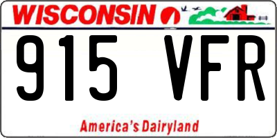 WI license plate 915VFR