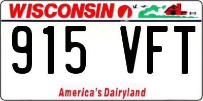 WI license plate 915VFT