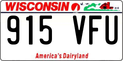 WI license plate 915VFU