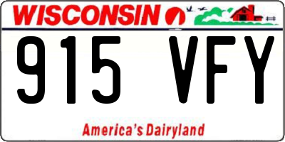 WI license plate 915VFY