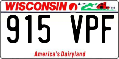 WI license plate 915VPF