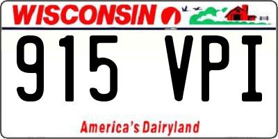 WI license plate 915VPI