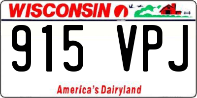 WI license plate 915VPJ