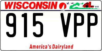 WI license plate 915VPP